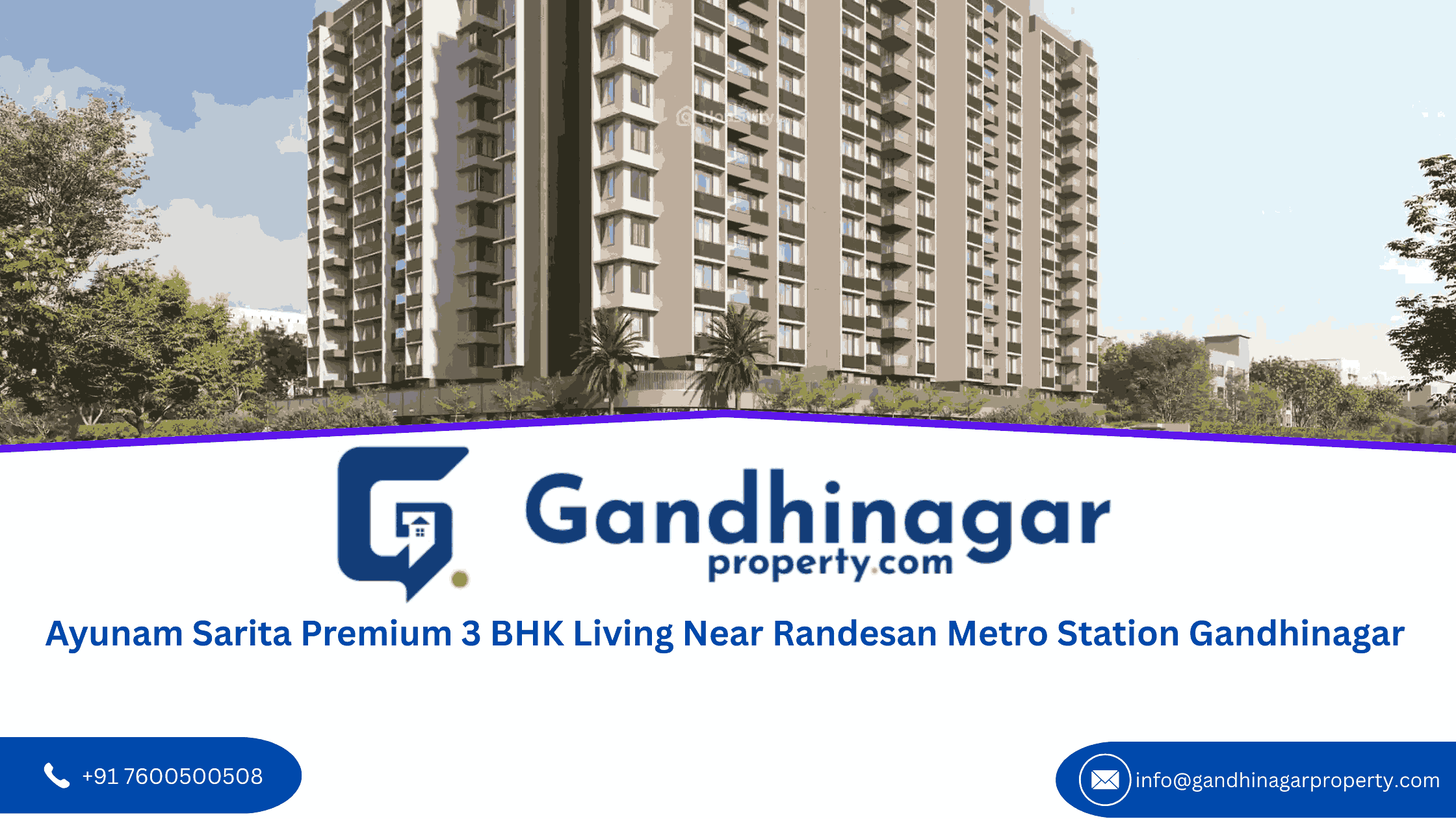 Ayunam Sarita Premium 3 BHK Living Near Randesan Metro Station Gandhinagar