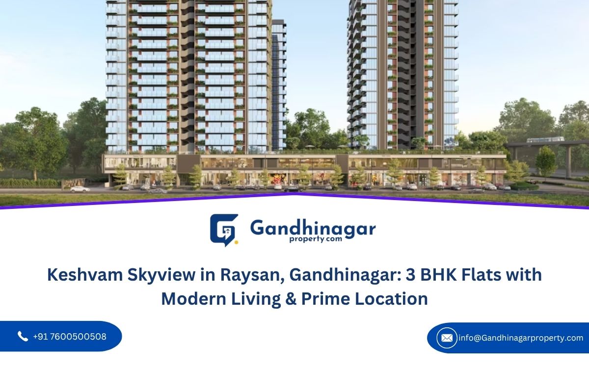 Keshvam Skyview in Raysan, Gandhinagar: 3 BHK Flats with Modern Living & Prime Location