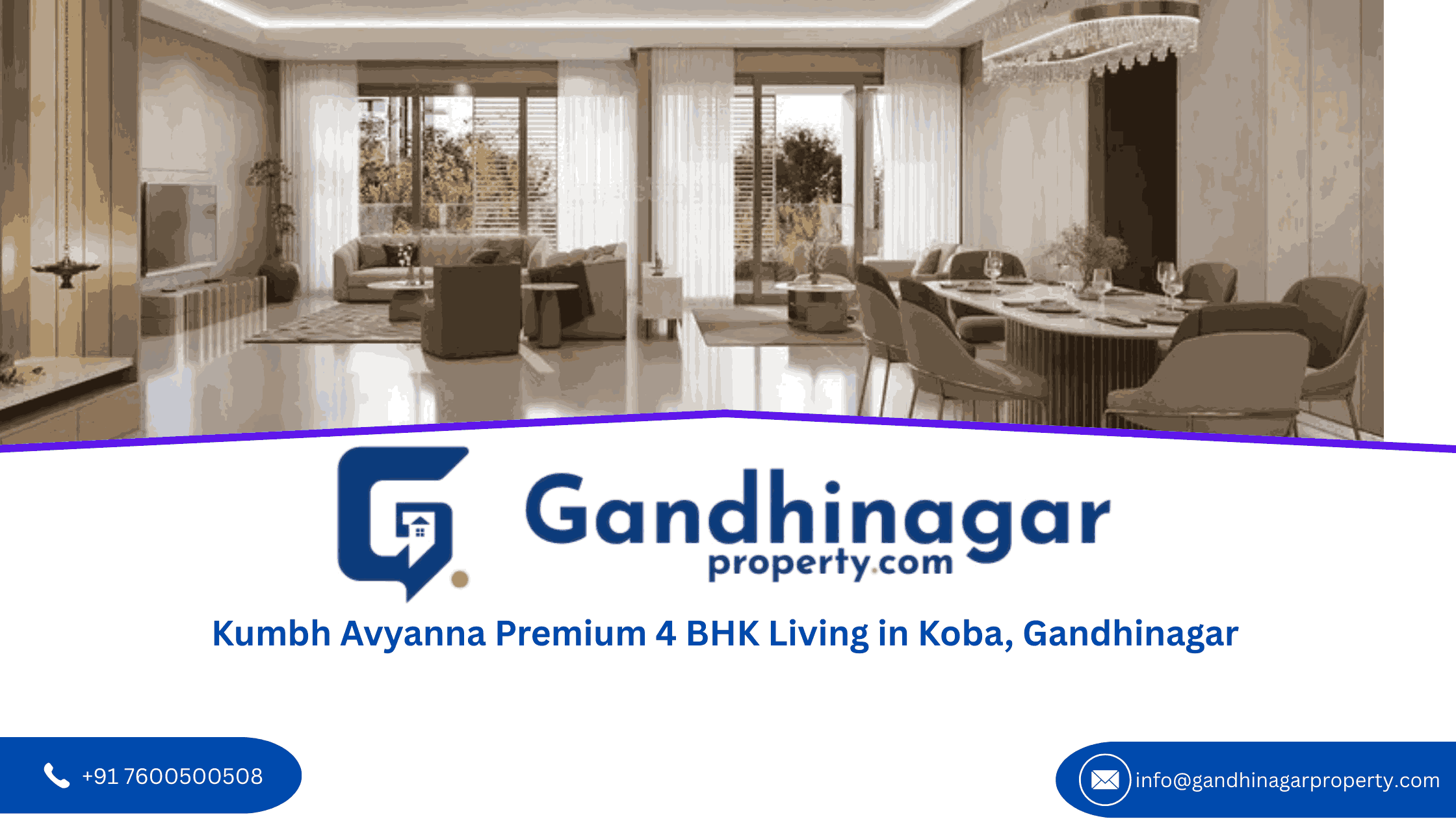 Kumbh Avyanna Premium 4 BHK Living in Koba, Gandhinagar
