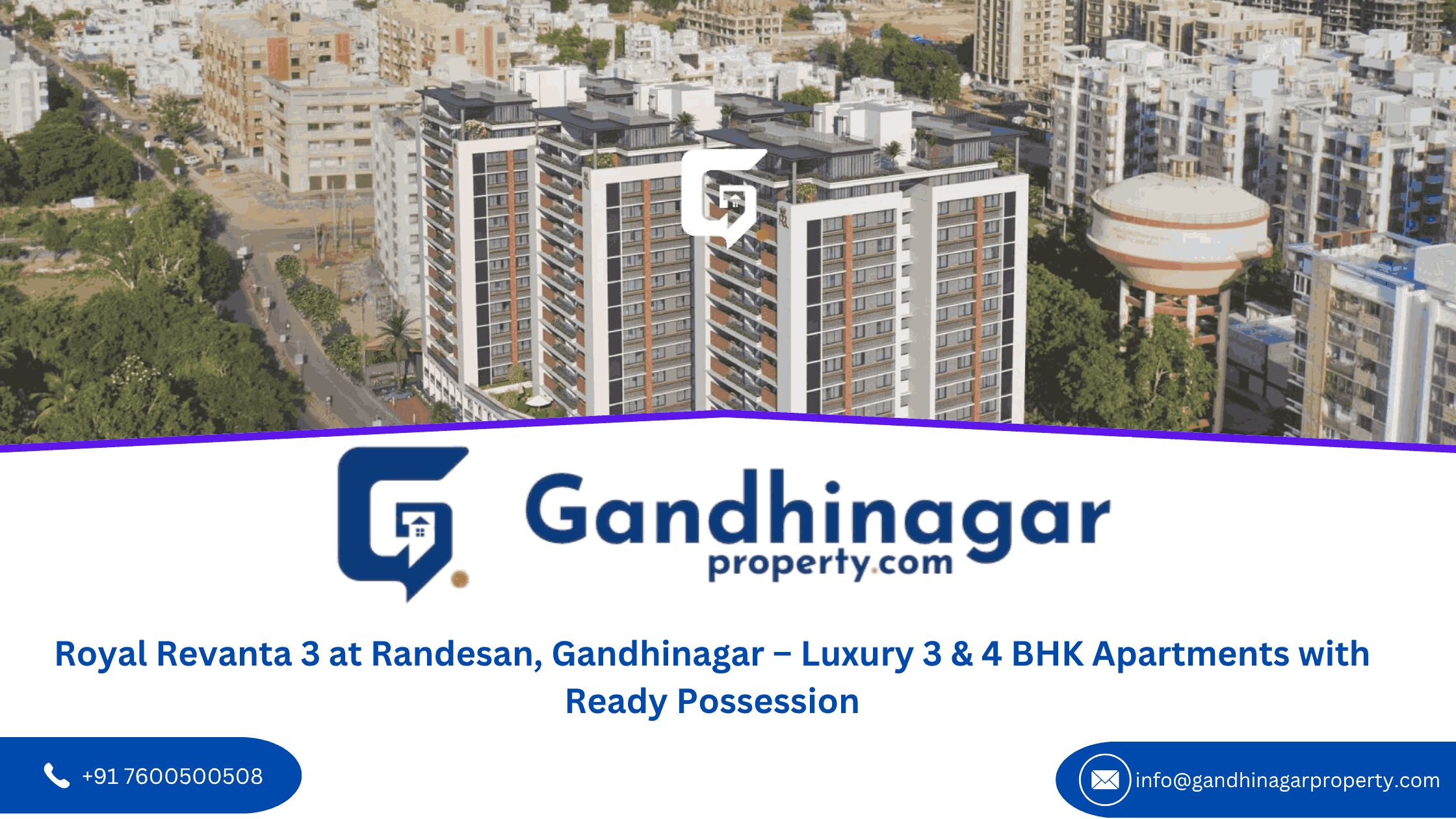 Royal Revanta 3 at Randesan Gandhinagar Luxury 3 & 4 BHK Apartments with Ready Possession
