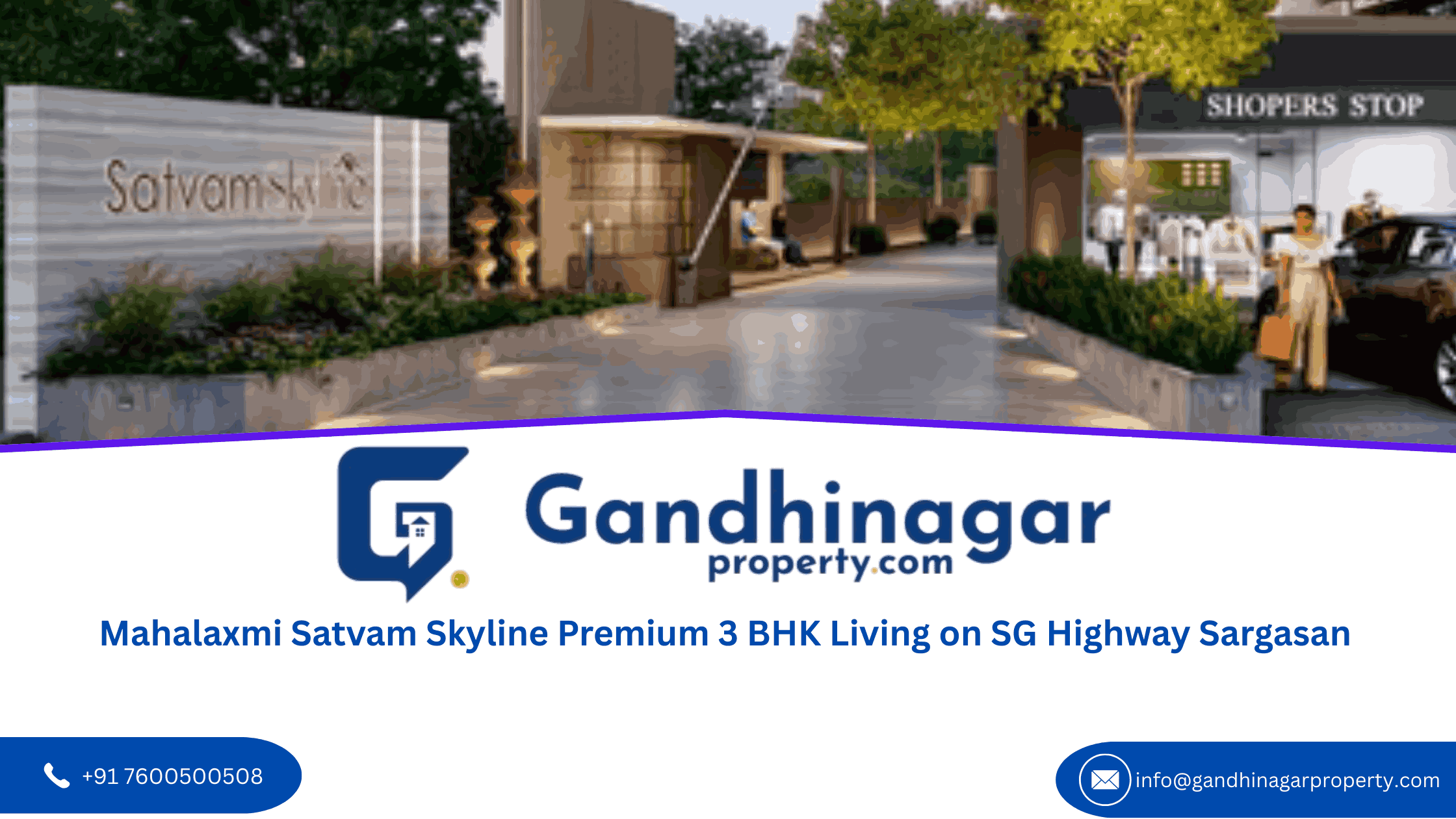Mahalaxmi Satvam Skyline Premium 3 BHK Living on SG Highway Sargasan