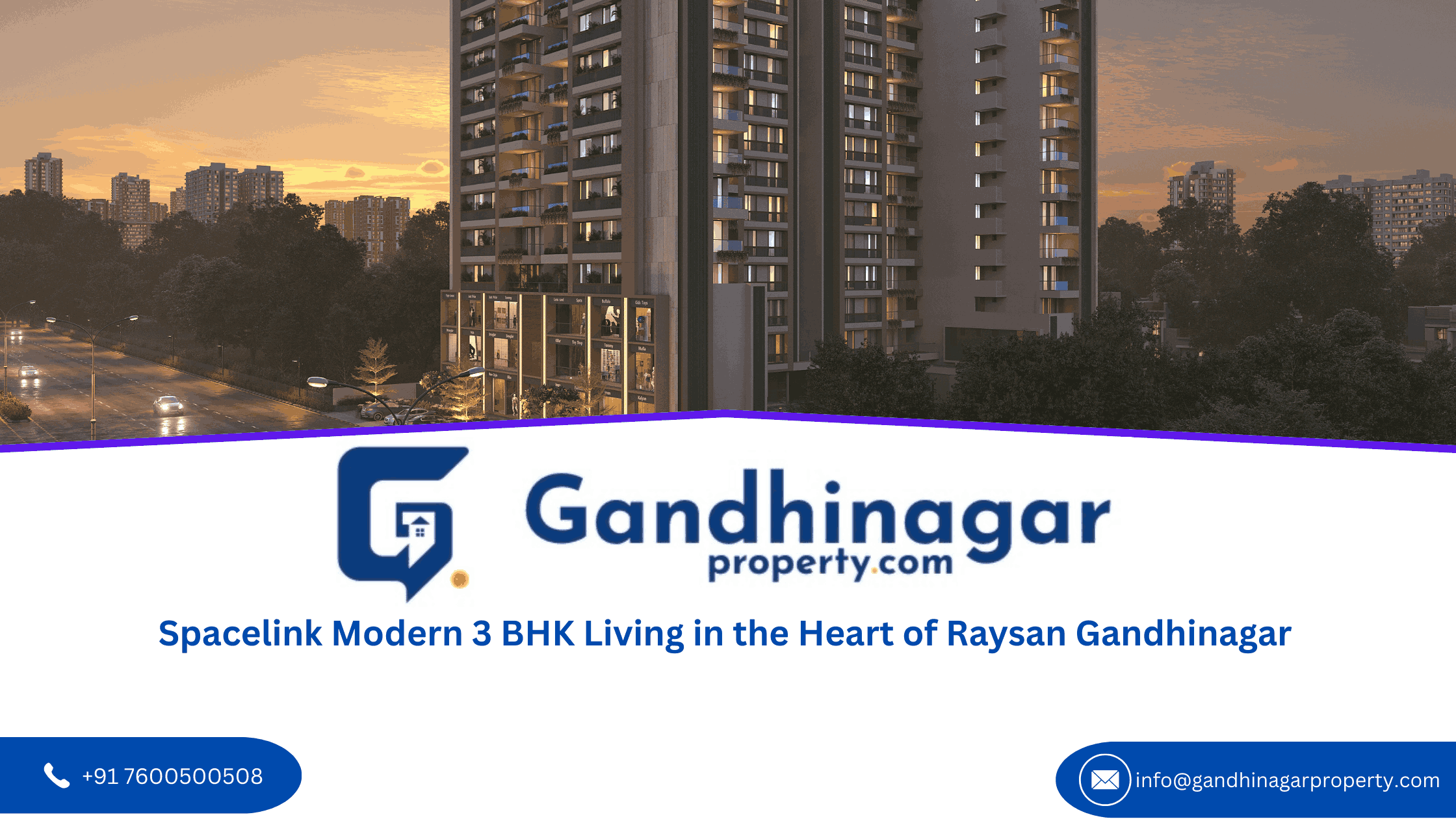 Spacelink Modern 3 BHK Living in the Heart of Raysan Gandhinagar