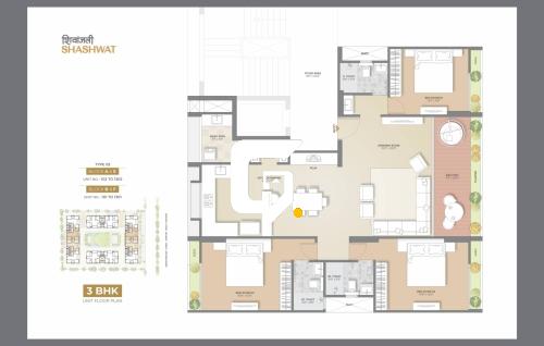132_Shivanjali_Shashwat_Floor_Plan_3_BHK 132_Shivanjali_Shashwat_Floor_Plan_3_BHK