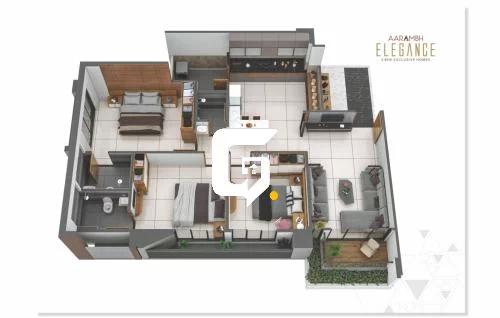 AARAMBH ELEGANCE Flat layout plan AARAMBH ELEGANCE Flat layout plan
