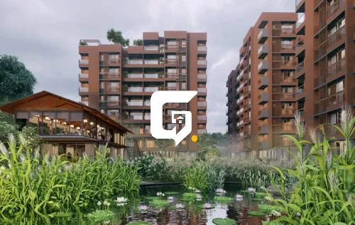 Vinayak Courtyard club pond view